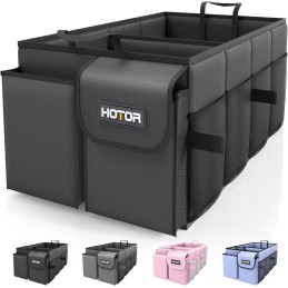 HOTOR Trunk Organizer for Car - Large-Capacity Car Organizer, Foldable Trunk organizer for SUVs & Sedans, Sturdy Car