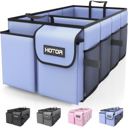 HOTOR Trunk Organizer for Car - Large-Capacity Car Organizer, Foldable Trunk organizer for SUVs & Sedans, Sturdy Car