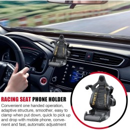 Racing Phone Stand, ABS Effortless Car Vent Phone Mount, Advanced Grip Racing Cell Phone Support Holder, Race Seat Cell Phone