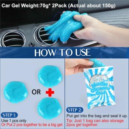 Car Interior Duster Detail Brush Cleaning Gel Kit, Soft Dash Vent Dusting Car Slime Putty Detailing Brushes Accessories