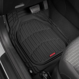 Motor Trend FlexTough Floor Mats for Cars, Deep Dish All-Weather Mats, Waterproof Trim-To Fit Automotive Floor Mats for Cars