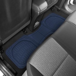 Motor Trend FlexTough Floor Mats for Cars, Deep Dish All-Weather Mats, Waterproof Trim-To Fit Automotive Floor Mats for Cars