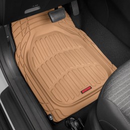 Motor Trend FlexTough Floor Mats for Cars, Deep Dish All-Weather Mats, Waterproof Trim-To Fit Automotive Floor Mats for Cars