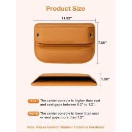 Universal Fit Car Gap Filler, Premium Leather Car Seat Gap Filler Organizer, Car Organizer Car Accessories for Women Men, Car