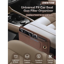 Universal Fit Car Gap Filler, Premium Leather Car Seat Gap Filler Organizer, Car Organizer Car Accessories for Women Men, Car