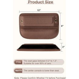 Universal Fit Car Gap Filler, Premium Leather Car Seat Gap Filler Organizer, Car Organizer Car Accessories for Women Men, Car