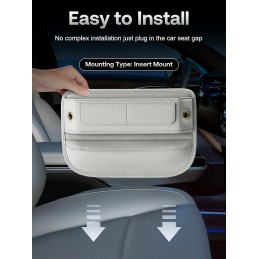 Universal Fit Car Gap Filler, Premium Leather Car Seat Gap Filler Organizer, Car Organizer Car Accessories for Women Men, Car