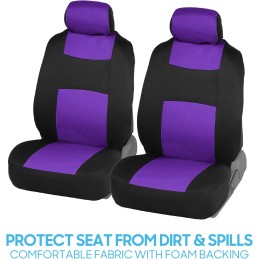 BDK PolyPro Car Seat Covers Full Set in Charcoal on Black – Front and Rear Split Bench for Cars, Easy to Install Cover Set,