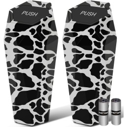 HOTOR Car Trash Can with Lid - 2 Pack, Mini Essential Car Accessories for Interior, Leakproof Garbage Can with 30 Attached Trash