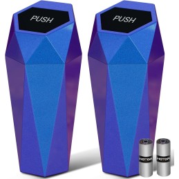 HOTOR Car Trash Can with Lid - 2 Pack, Mini Essential Car Accessories for Interior, Leakproof Garbage Can with 30 Attached Trash