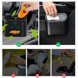 TOFFCAEA 2 Stück Auto Mülleimer, Automülleinmer Mit Deckel, Multifunktional Kleiner Automülleinmer, Hängende Aufbewahrungsbox