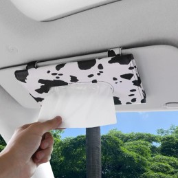 Leather Tissue Holder, Mask Holder, Rectangular Sun Visor Napkin, Mask Dispenser, Premium Car Tissue Box for car, Vehicle