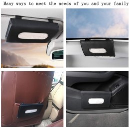 Leather Tissue Holder, Mask Holder, Rectangular Sun Visor Napkin, Mask Dispenser, Premium Car Tissue Box for car, Vehicle