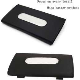 Leather Tissue Holder, Mask Holder, Rectangular Sun Visor Napkin, Mask Dispenser, Premium Car Tissue Box for car, Vehicle