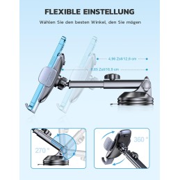 CIRYCASE Handyhalterung Auto, [Ultrastarke Saugkraft] Universal Handy Halterung Auto, Hände Frei & Hüllenfreundlich, Handyhalter