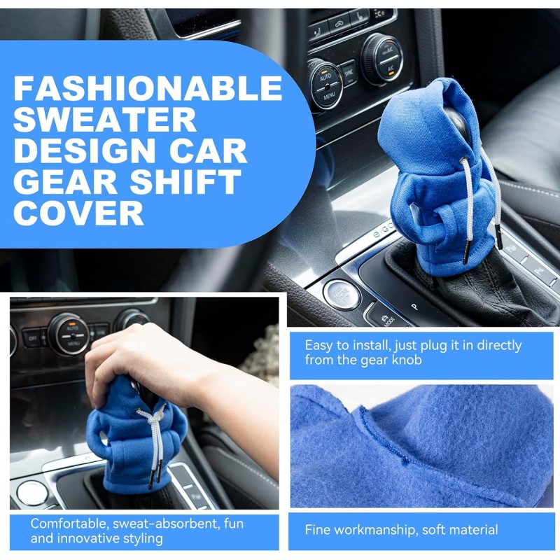 Gear Shift Hoodie, Gear Shift Cover, Universal Car Shift Knob Hoodie, Mini Hoodie for Car Shifter, Automotive Interior Cute