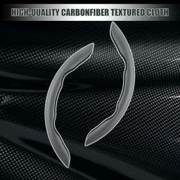 Amiss Carbon Fiber Anti-Skid Steering Wheel Protector, Segmented Butterfly Universal Wheel Cover, Car Interior Accessories (Red)