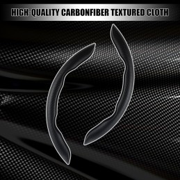 Amiss Carbon Fiber Anti-Skid Steering Wheel Protector, Segmented Butterfly Universal Wheel Cover, Car Interior Accessories (Red)