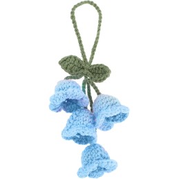 WLLHYF Tulpe Auto Spiegel Hängende Ornament, Handgestrickt Gehäkelt Niedliches Kleines Maiglöckchen Auto-Innendekoration Blume