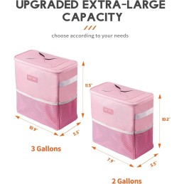 HOTOR Car Trash Can with Lid and Storage Pockets - 100% Leak-Proof Organizer, Waterproof Garbage Can, Multipurpose Trash Bin for