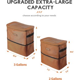 HOTOR Car Trash Can with Lid and Storage Pockets - 100% Leak-Proof Organizer, Waterproof Garbage Can, Multipurpose Trash Bin for