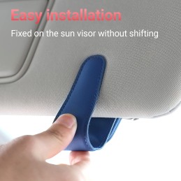 Sunglass Holder for Car Visor Sunglasses Clip Magnetic Leather Glasses Eyeglass Holder Truck Interior Car Accessories for Woman