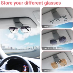 Sunglass Holder for Car Visor Sunglasses Clip Magnetic Leather Glasses Eyeglass Holder Truck Interior Car Accessories for Woman