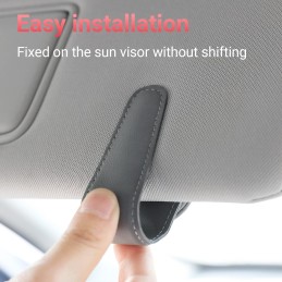 Sunglass Holder for Car Visor Sunglasses Clip Magnetic Leather Glasses Eyeglass Holder Truck Interior Car Accessories for Woman