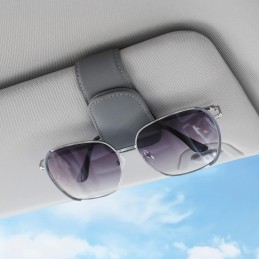 Sunglass Holder for Car Visor Sunglasses Clip Magnetic Leather Glasses Eyeglass Holder Truck Interior Car Accessories for Woman