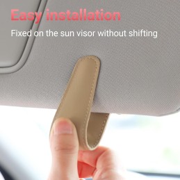 Sunglass Holder for Car Visor Sunglasses Clip Magnetic Leather Glasses Eyeglass Holder Truck Interior Car Accessories for Woman