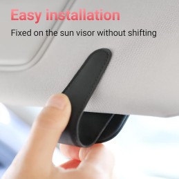 Sunglass Holder for Car Visor Sunglasses Clip Magnetic Leather Glasses Eyeglass Holder Truck Interior Car Accessories for Woman