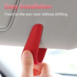 Sunglass Holder for Car Visor Sunglasses Clip Magnetic Leather Glasses Eyeglass Holder Truck Interior Car Accessories for Woman