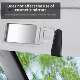 Magnetic Leather Sunglass Holder for Car, Sunglasses Clip for Car Visor, Auto Interior Accessories Universal for Different Size