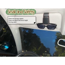Magnetic Leather Sunglass Holder for Car, Sunglasses Clip for Car Visor, Auto Interior Accessories Universal for Different Size