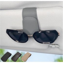 Magnetic Leather Sunglass Holder for Car, Sunglasses Clip for Car Visor, Auto Interior Accessories Universal for Different Size