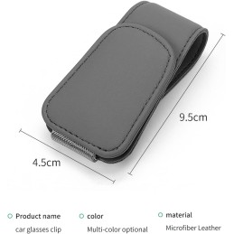 Magnetic Leather Sunglass Holder for Car, Sunglasses Clip for Car Visor, Auto Interior Accessories Universal for Different Size