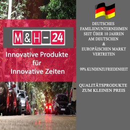 M&H-24 Parkscheibe für Auto und Motorrad mit Eiskratzer | Parkuhr mit Reifenprofilmesser und Einkaufswagenchip | Parkscheiben |