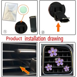 Daisy Air Vent Clips, 4-Pcs Nette Blume Auto Klimaanlage Outlet Clip Auto Air Freshener Clip Charm Auto Inter Decor Zubehör für