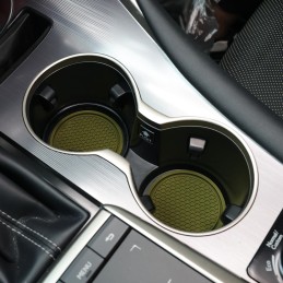 SINGARO Car Cup Coaster, 4PCS Universal Non-Slip Cup Holders Embedded in Ornaments Coaster, Car Interior Accessories, Red