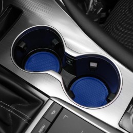 SINGARO Car Cup Coaster, 4PCS Universal Non-Slip Cup Holders Embedded in Ornaments Coaster, Car Interior Accessories, Red