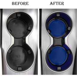 SINGARO Car Cup Coaster, 4PCS Universal Non-Slip Cup Holders Embedded in Ornaments Coaster, Car Interior Accessories, Red