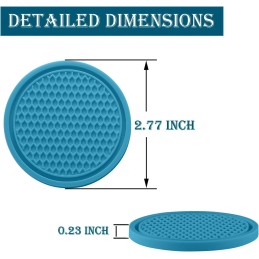 SINGARO Car Cup Coaster, 4PCS Universal Non-Slip Cup Holders Embedded in Ornaments Coaster, Car Interior Accessories, Red