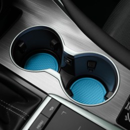 SINGARO Car Cup Coaster, 4PCS Universal Non-Slip Cup Holders Embedded in Ornaments Coaster, Car Interior Accessories, Red