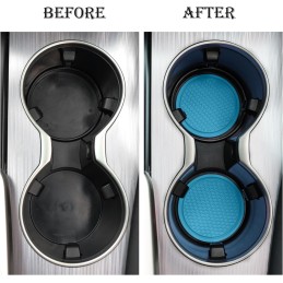 SINGARO Car Cup Coaster, 4PCS Universal Non-Slip Cup Holders Embedded in Ornaments Coaster, Car Interior Accessories, Red