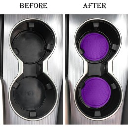 SINGARO Car Cup Coaster, 4PCS Universal Non-Slip Cup Holders Embedded in Ornaments Coaster, Car Interior Accessories, Red