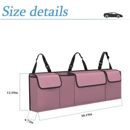 Car Trunk Organizer and Storage, Backseat Hanging Organizer for SUV, Truck, MPV, Waterproof, Collapsible Cargo Storage Bag with