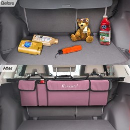 Car Trunk Organizer and Storage, Backseat Hanging Organizer for SUV, Truck, MPV, Waterproof, Collapsible Cargo Storage Bag with