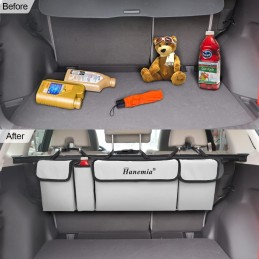 Car Trunk Organizer and Storage, Backseat Hanging Organizer for SUV, Truck, MPV, Waterproof, Collapsible Cargo Storage Bag with