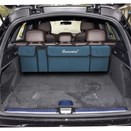 Car Trunk Organizer and Storage, Backseat Hanging Organizer for SUV, Truck, MPV, Waterproof, Collapsible Cargo Storage Bag with