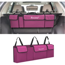 Car Trunk Organizer and Storage, Backseat Hanging Organizer for SUV, Truck, MPV, Waterproof, Collapsible Cargo Storage Bag with